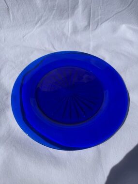 Cobalt Blue Glass Dessert Small Plate